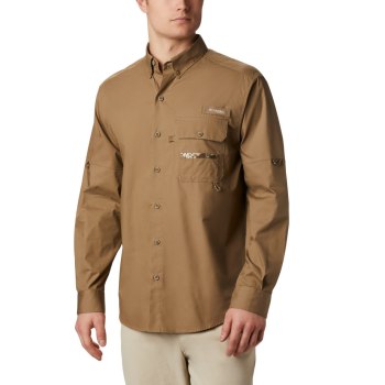 Columbia Overhemd Heren, PHG Sharptail Long Sleeve Bruin, 14NYXIWRB